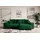 altdecor Ecksofa Cord mit Schlaffunktion 2-Sitzer Grün