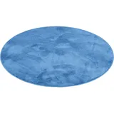 Pergamon Luxus Super Soft Hochflor Teppich Melia Rund Blau 160x160cm