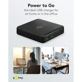 goobay Multiport 4-fach Tischladegerät (65 W) schwarz