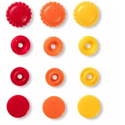 Prym Love Color Snaps Blume gelb/rot/orange