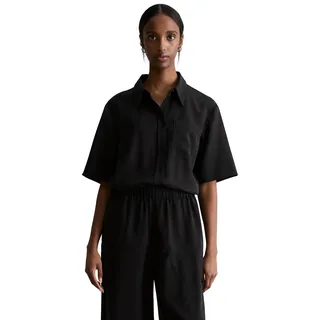 Jumpsuit MARC O'POLO DENIM "aus LENZINGTM Lyocell", Damen, Gr. L, Normalgrößen, schwarz, Obermaterial: 100% Lyocell, unifarben, regular fit, normaler Saum, Overalls Jumpsuit