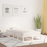 vidaXL Massivholzbett 180 x 200 cm Weiß