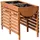 Dobar Doppelhochbeet 100 x 50 x 71 cm braun inkl. Pflanzfolie