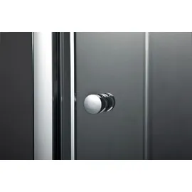 Swiss Aqua Technologies SAT Project Viertelkreisdusche mit Schiebetür 90 x 185 cm schwarz transparent SATBKMUS90CRCH