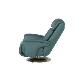 HIMOLLA Fernsehsessel 7418 Leder 81 x 111 x 95 cm Türkis/Petrol elektrisch mit Massagefunktion