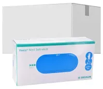B. Braun Vasco® Nitril Soft white Einmalhandschuhe 9201110 , 1 Karton = 10 Packungen à 200 Stück = 2000 Stück, Größe S