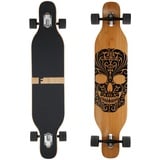 FunTomia Longboard mit 3 Flex Stufen Drop Through Cruiser Komplettboard Mach1 Speed Kugellager T-Tool