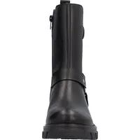 Rieker Damen Chelsea Boot Stiefelette Schnalle Riemen Bikerboots Z9177, Größe:40 EU, Farbe:Schwarz - Schwarz - 40