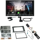 Kenwood DMX8021DABS Android Auto CarPlay Einbauset für Porsche Cayenne ab 2007