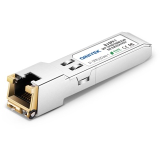 QINIYEK 1.25G SFP to RJ45 Module, 10/100/1000BASE-T Mini-GBIC Transceiver für Cisco GLC-T/SFP-GE-T, Meraki MA-SFP-1GB-TX, Ubiquiti UniFi UF-RJ45-1G, Netgear, Zyxel, D-Link TP-Link QNAP, 100m