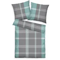 Tom Tailor Ole Renforcé grau/mint 200 x 200 cm