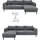 TRENDMANUFAKTUR Ecksofa Amazing II Cord 2-Sitzer Grau
