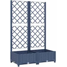 vidaXL Pflanzkübel mit Spalier 80 x 40 x 121,5 cm Blaugrau