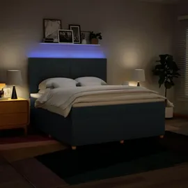 vidaXL Boxspringbett 180 x 200 cm Blau