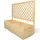 holz4home Pflanzkasten mit Rankgitter 128 x 104 x 44 cm Braun