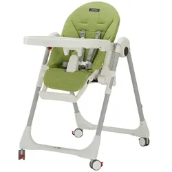 Peg Perego Hochstuhl  Prima Pappa Follow me , Gestell: Aluminium eloxiert, Bezug: 100% Polyester, Polsterung: 100% Polyester, Esstablett: Kunststoff, Fußablage:  Kunststoff , Maße (cm): B: 55 H: 104 T: 75