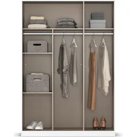 Rauch Drehtürenschrank Reflect 136 x 197 x 54 cm Weiß