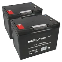 Multipower Blei Akku kompatibel E-mobile E-scooter Lecson 2x 12v 75ah Mp