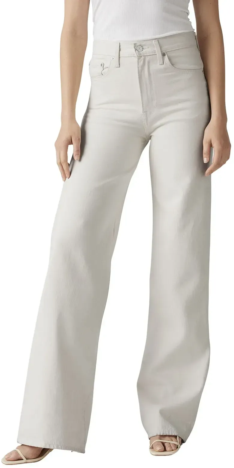 Levi's Ribcage Jeans mit weitem Bein in Hellgrau-W27 / L30