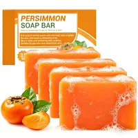 Japanische Persimmon Soap, Kaki Seife Kernseife, Persimmon Kernseife Natur mit Kaki-Extrakt, Seife für Gesicht und Körper, Feste Seifen, Porenverkleinerung, Tiefenreinigung, Feuchtigkeitsspendend (4)