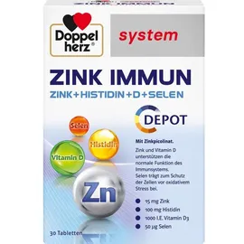 Doppelherz System Zink Immun Depot + Histidin + D + Selen Tabletten 30 St.