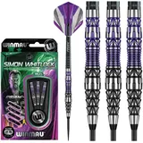 WINMAU Simon Whitlock Sonderedition 22g Profi Wolfram Steeltip Dartpfeile Set mit Flights und Schäfte