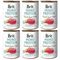 BRIT Mono Protein Tuna & Sweet Potato 6x400 g Monoprotein-Nahrungsmittel Thunfisch und Süßkartoffel