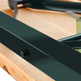 Tectake tectake® Bierzeltgarnitur Ludwig 3-tlg. klappbar, mit Sonnenschirmhalterung, beschichtetes Stahlgestell mit soliden Scharnieren, Holzlackierung mit Klarlack