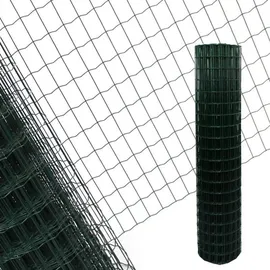 Estexo Maschendrahtzaun 2500 x 150 cm Grün/Metall