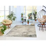 OCI DIE TEPPICHMARKE Teppich IMPRESSION GALAXY, rechteckig, Höhe: 5 mm, Vintage, feine Fransen, leichter Glanz durch Viskose, Wohnzimmer beige|grau 200 cm x 290 cm x 5 mm