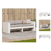 vidaXL Gartensofa 3-Sitzer Weiß 189x60x62 cm Massivholz Kiefer