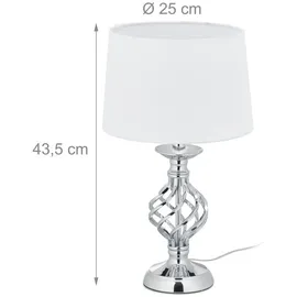 Relaxdays Tischleuchte Silber 3 St.