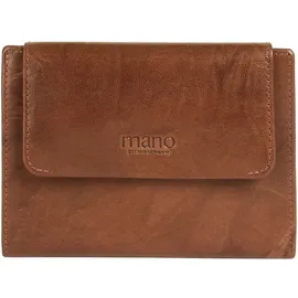 mano Donna Aurona Geldbörse RFID Leder 14 cm cognac