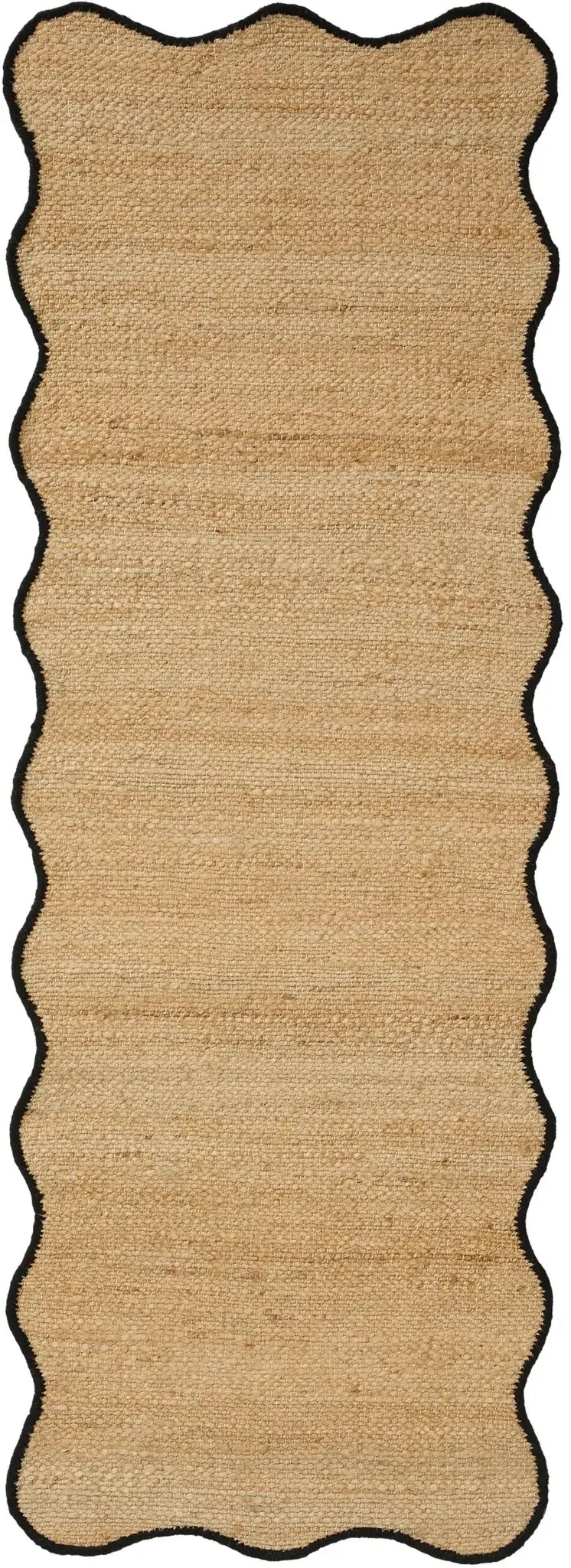 benuta Pop Juteteppich Mambo Schwarz 70x200 cm - Naturfaserteppich aus Jute