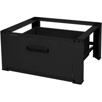 ML-Design Waschmaschinen Untergestell mit Schublade 63x54cm Stahl Schwarz 150kg,