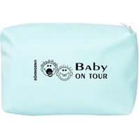 Söhngen Erste-Hilfe-Tasche Baby on Tour blau (Reißverschlusstasche für Kleinkinder; beschichtetes Nylongewebe; robust; mit Fieberthermometer, Schnuller, Verbandmaterial, Beißring) 0350007b