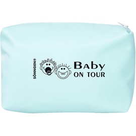 Söhngen Erste-Hilfe-Tasche Baby on Tour blau (Reißverschlusstasche für Kleinkinder; beschichtetes Nylongewebe; robust; mit Fieberthermometer, Schnuller, Verbandmaterial, Beißring) 0350007b