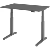 Bümö Schreibtisch, Graphit, Graphit, Nachbildung, Rechteckig, 120x74x80 cm, FSC