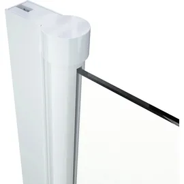 Marwell White Stripes", weiß – Duschabtrennung aus 4 mm Einscheibensicherheitsglas für Badewanne