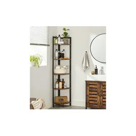 VASAGLE Eckregal 30 x 30 x 150 cm Braun