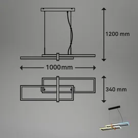 Briloner 1-flg. dimmbar 44 cm schwarz Holz