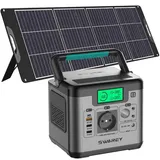 Tragbare 500W  (Spitzenwert 1000W) Power Station Powerstation 518Wh/144000mAh Solar Generator Solargenerator Stromerzeuger Solarspeicher mit 200W S...