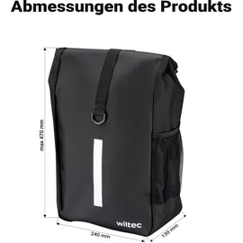 Wiltec Gepäckträgertasche 16 l schwarz