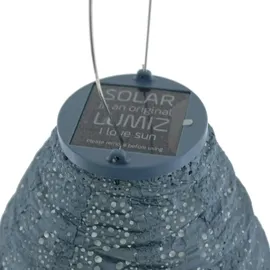 lumiz Lampion Solarlampe Tulip 20 Fiore Grey Blue graublau Ø 20 cm - Tyvek®