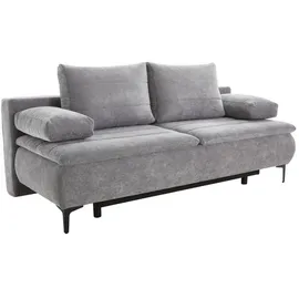 Novel Boxspringsofa, Grau, Textil, 2-Sitzer, Füllung: Schaumstoff, 204x93x100 cm, Stoffauswahl, Schlafen auf Sitzhöhe, Wohnzimmer, Sofas & B/H/T ca. 204,00x93,00x100,00