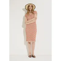 More & More A-Linien-Kleid Strickkleid Wellenoptik Bunt 38
