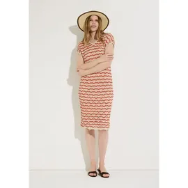More & More A-Linien-Kleid Strickkleid Wellenoptik Bunt 38