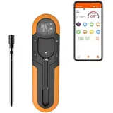 Kabelloses Bluetooth-fleischthermometer – App-steuerung, Reichweite 500 Ft, Ip66 Wasserdicht, Für Bbq, Pute, Backofen Und Grill Orange