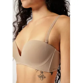 SKINY Bandeau-BH "Advantage Micro", Damen, Gr. 85, Cup B, beige, Microtouch, Obermaterial: 90% Polyamid, 10% Elasthan, BHs Bandeau-BH, mit abnehmbaren Trägern