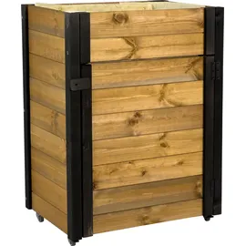 Dobar Hochbeet 60 x 40 x 80 cm Schwarz